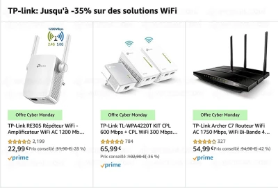 cyber-monday-2019-amazon-solution-wi-fi-cpl-tp-link-jusqu-a-35-de-remise