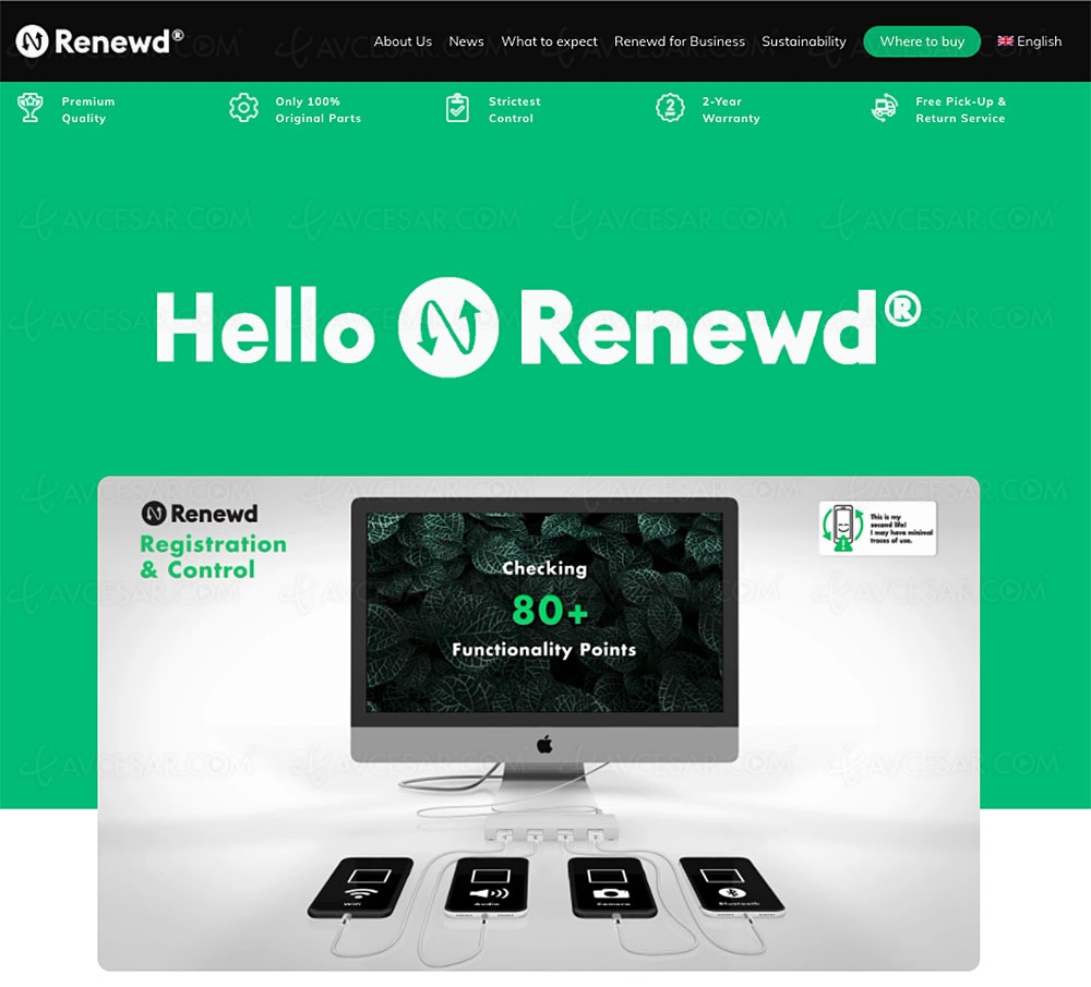 Renewd : smartphones, tablettes et autres appareils&nbsp;reconditionnés