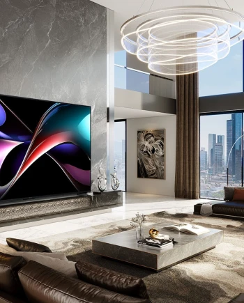 CES 25 &gt; Hisense 116UX (295&nbsp;cm)&nbsp;: TriChroma LED TV (Mini LED&nbsp;RVB)